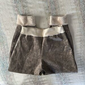 Stylish Brown & Cream Pants With a Stretchy Waist